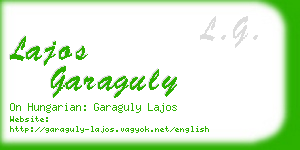 lajos garaguly business card